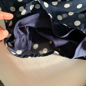 Navy Polka Dot Skirt